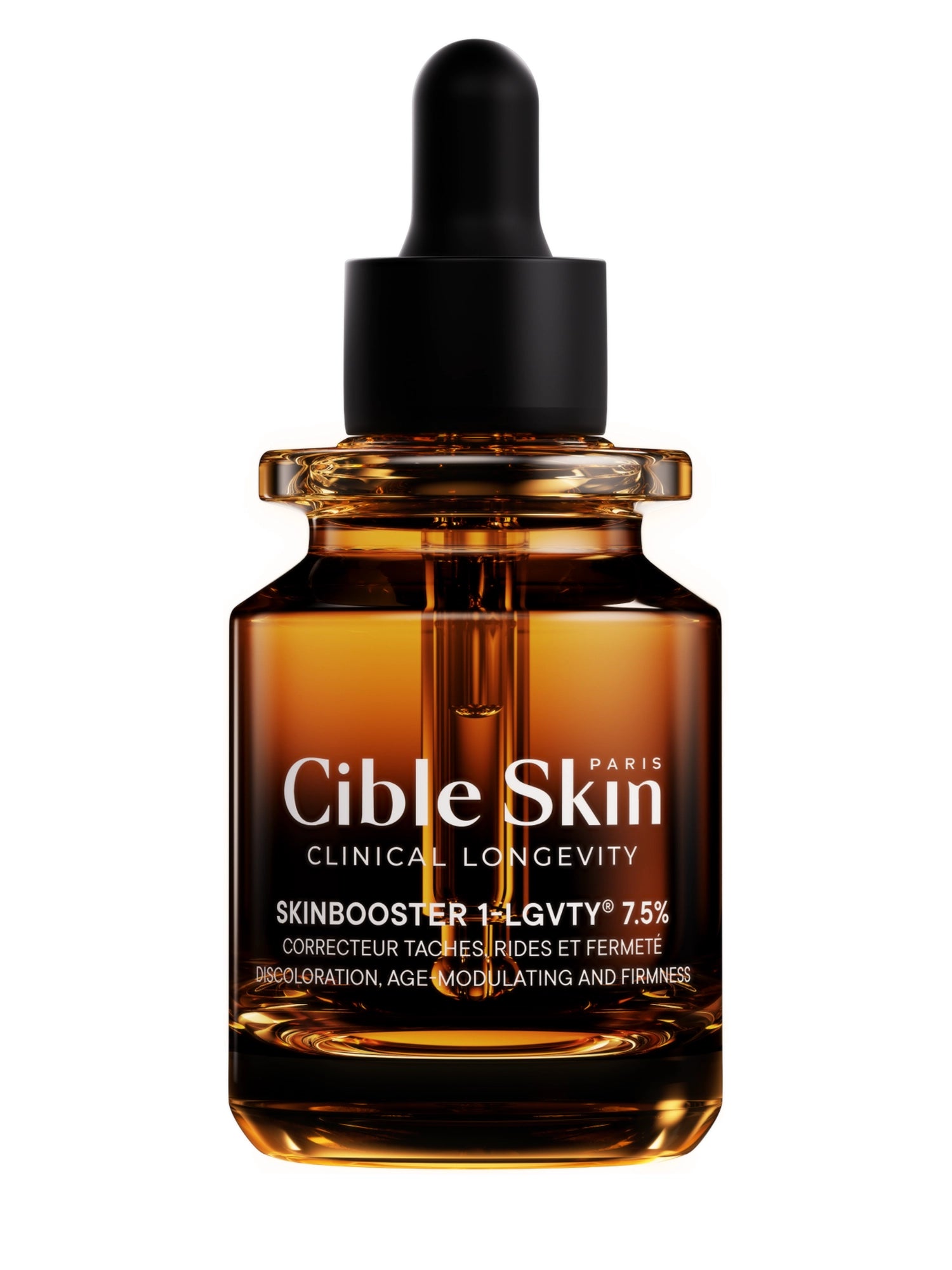 Cible Skin skincare serum bottle with dropper on a white background